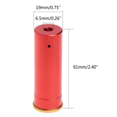 Red Laser Bore Sight 12 Gauge Barrel Cartridge Boresighter F