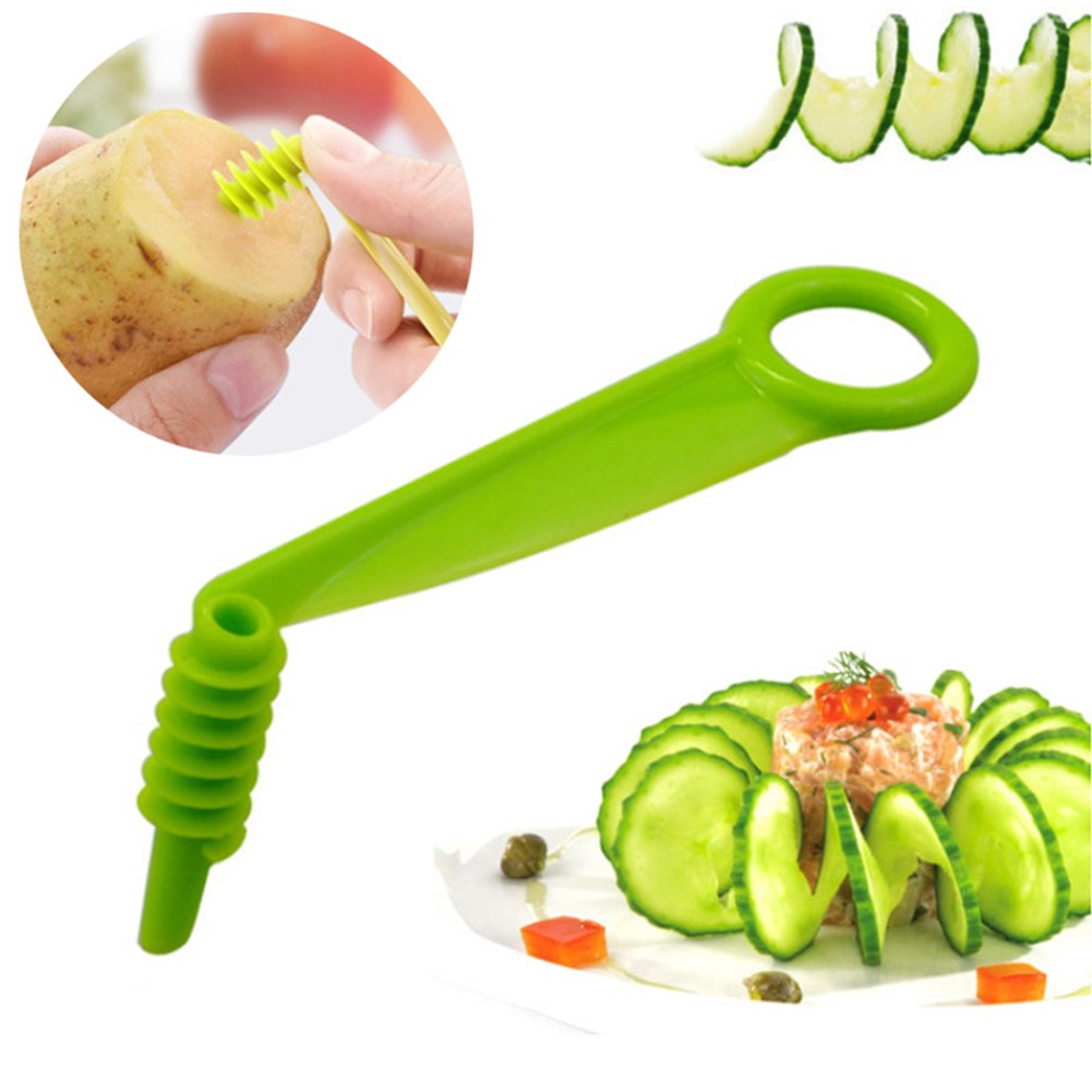 Spiral Screw Hand Slicer Potato Tower Spiral Manual Plastic