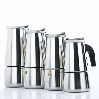 Stove Top Moka Coffee Pot Stainless Steel Filter Italian Esp