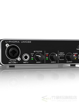 BEHRINGER umc22 audio interface microphone Headphone Amplifi