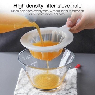 Household Fine Mesh Filter Soy Milk Device Spoon Juice Filte
