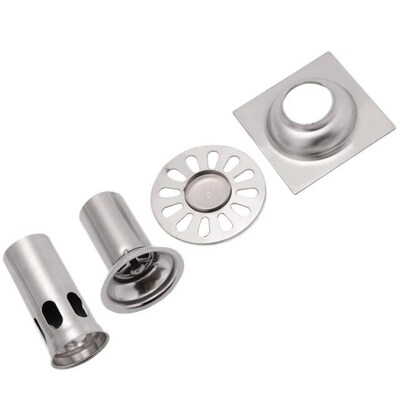 Stainless Steel Floor Drain Cover Square Bathroom Shower Was