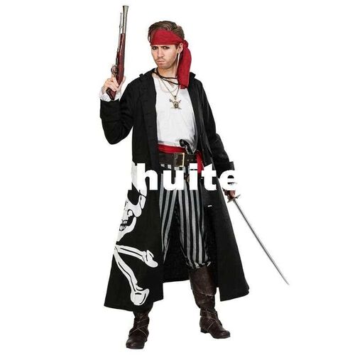 Halloween Adult Mens Super Elite Pirate Flag Captain Costume