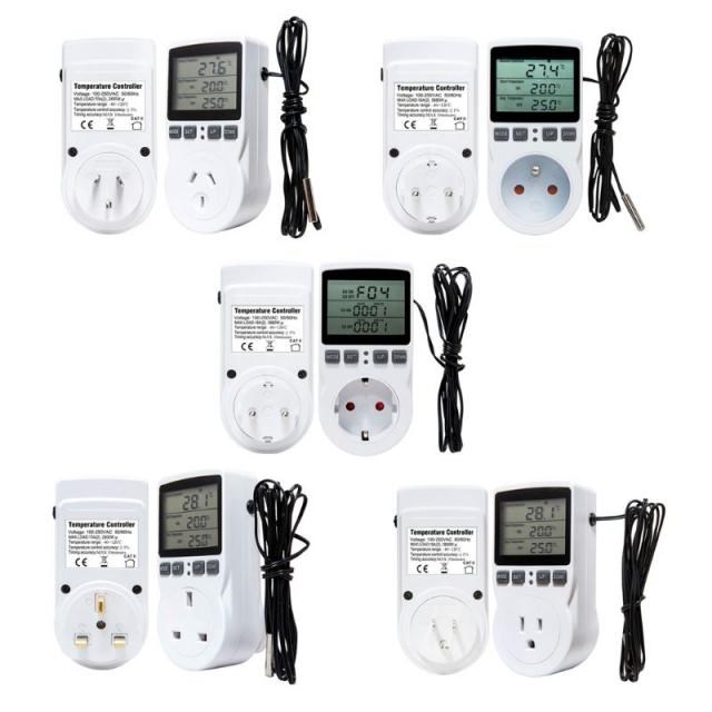 Digital Thermostat Temperature Controller Socket Outlet 16A