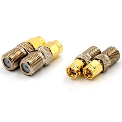 1/2Pcs F Type Female Jack To SMA Male Plug Straight RF Coaxi