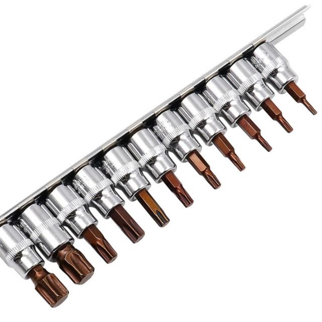 Square Impact Driver S2 Press Fit Sleeve Torx Bit Tools Scre