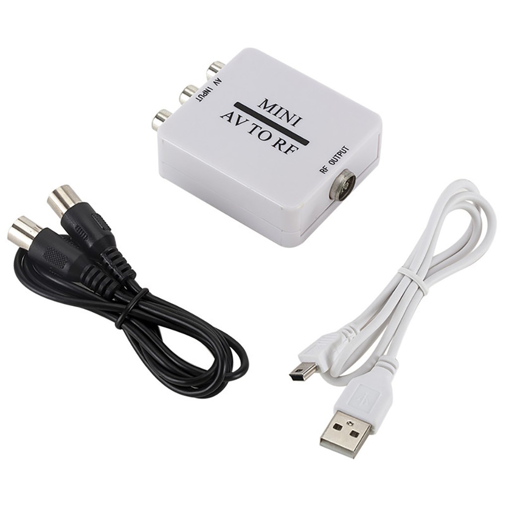 Video Converter AV to RF Mini HD Video Adapter Box Support