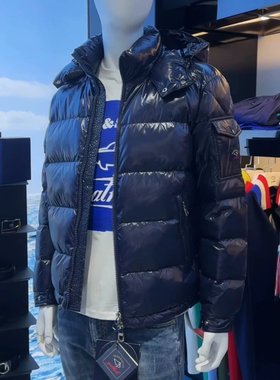 BRAVE&SHARK/勇士鲨鱼男士鸭绒秋冬连帽时尚羽绒保暖短款男上衣