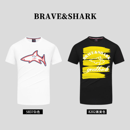 BRAVE&SHARK/勇士鲨鱼欧货正品男士潮流百搭短袖上衣时尚新款T恤