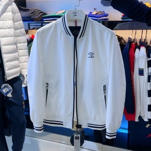 男时尚 夹克衫 刺绣棒球领青年休闲外套 勇士鲨鱼春秋季 BRAVE&SHARK