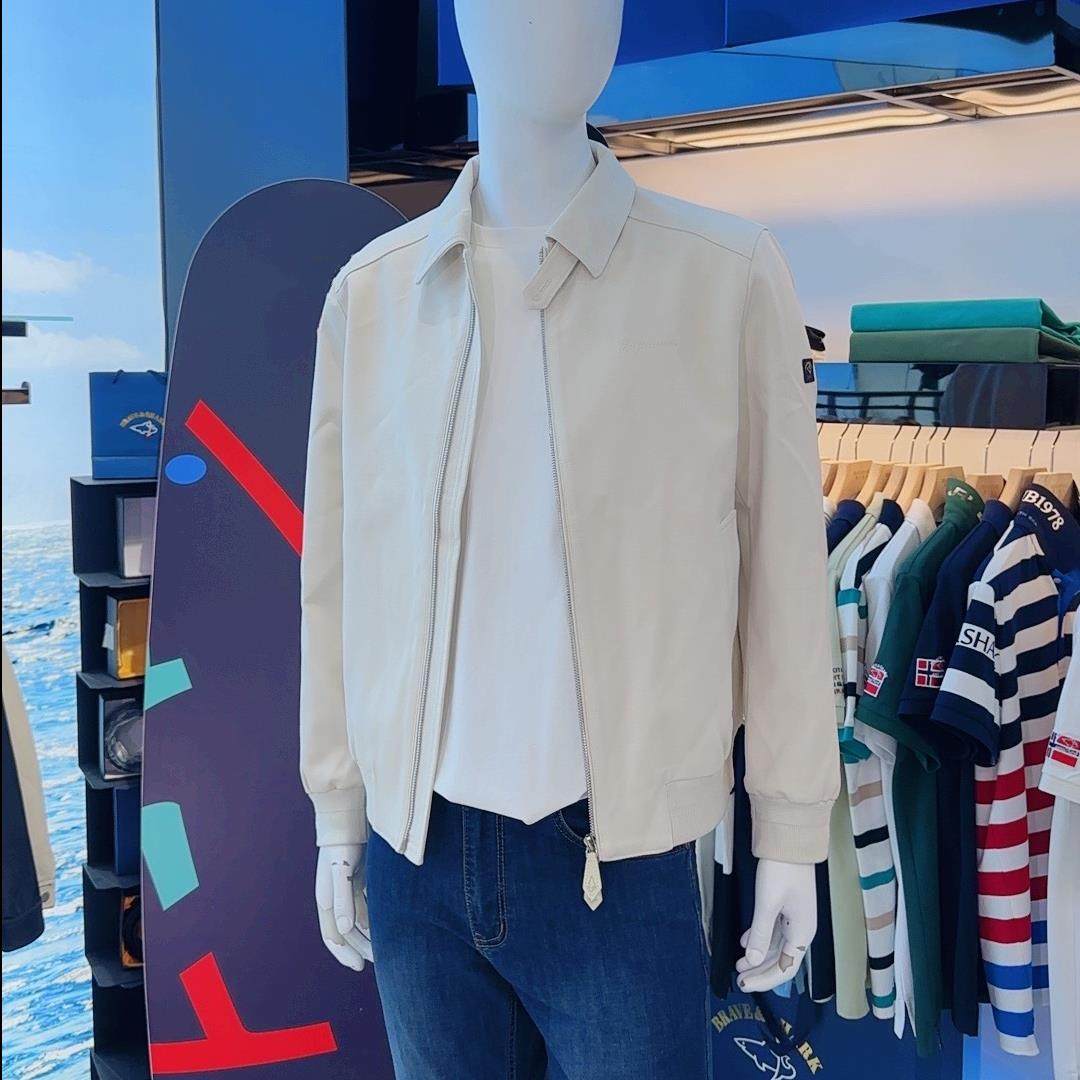 BRAVE&SHARK/勇士鲨鱼高级感秋冬夹克男商务休闲高奢工装翻领外套