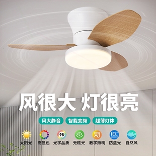 吊扇灯卧室儿户型电风扇灯童房吸顶灯扇一体小 餐厅风扇灯2024新款
