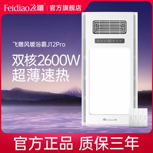 飞雕风暖浴霸集成吊顶浴霸灯卫生超薄间排气扇照明一体浴室风暖机