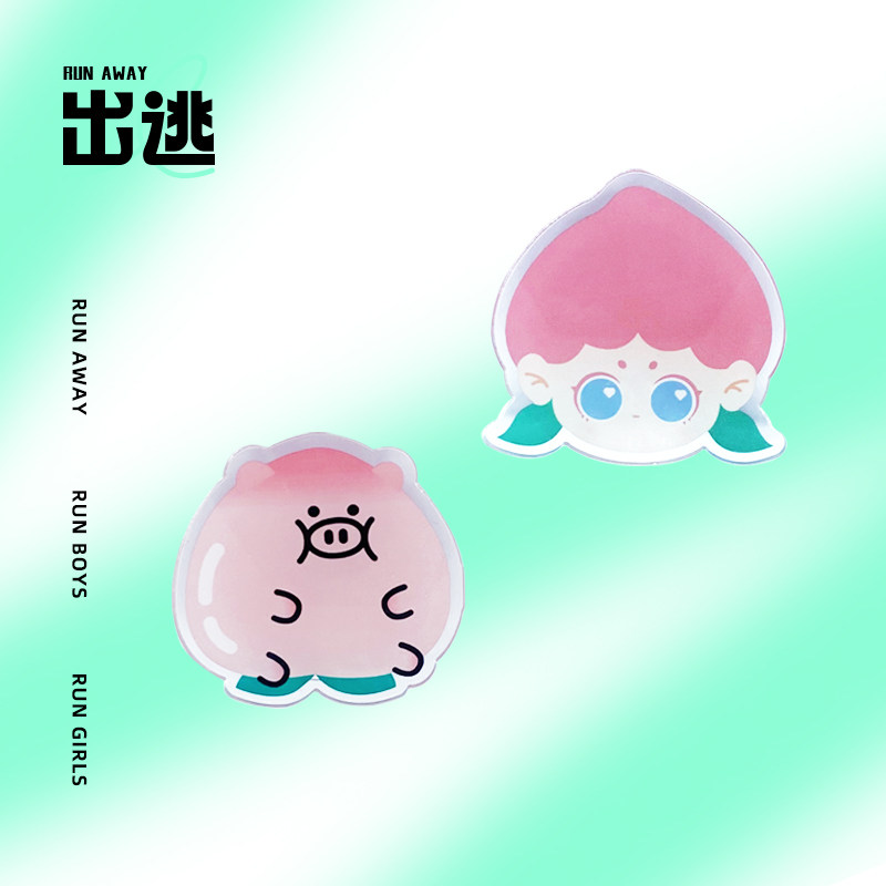 出逃runaway原创可爱卡通少女透明手机支架可伸缩气囊通用