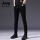 小脚潮流百搭加绒加厚休闲长裤 吉普牛仔裤 子 新款 弹力修身 男士 冬季