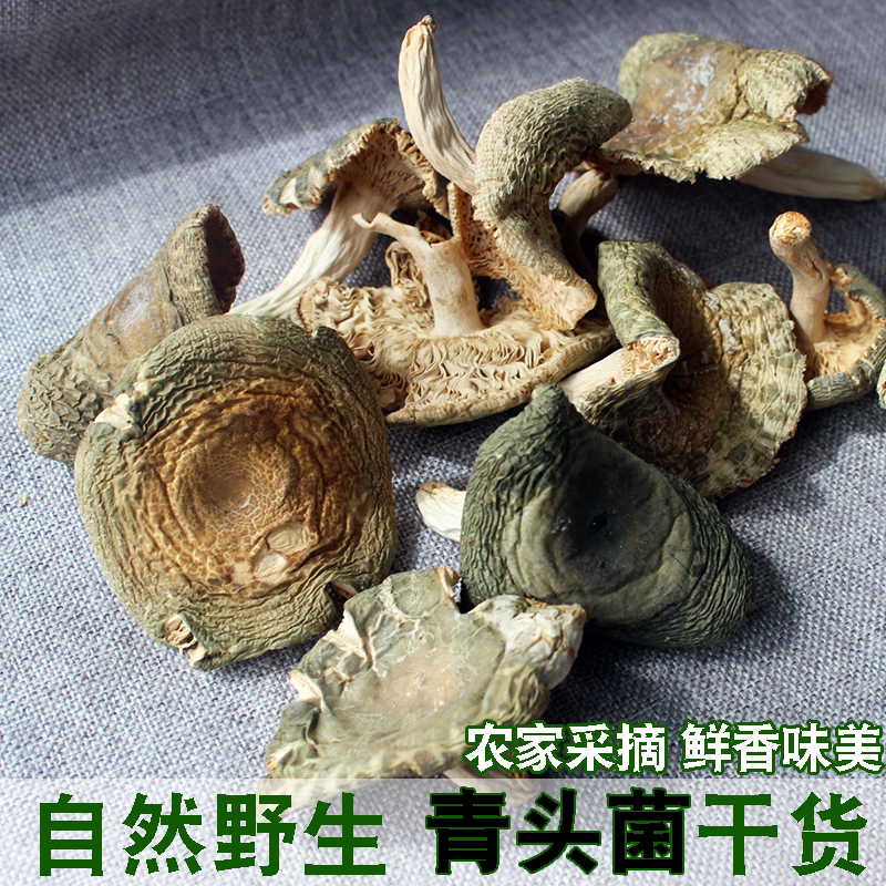 野生青头菌干货绿头菌梨菇木蘑菇四川青背菌新鲜‘净重不含干燥剂