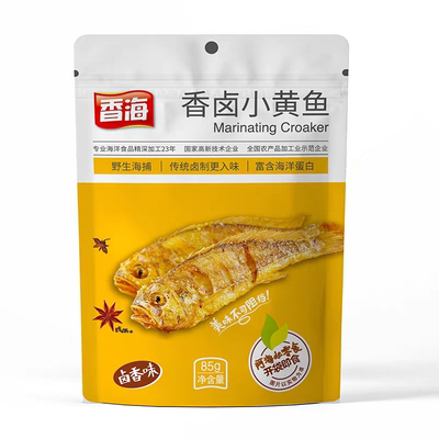 香海香卤小黄鱼85g卤香味小鱼干解馋休闲零食即食海味温州特产