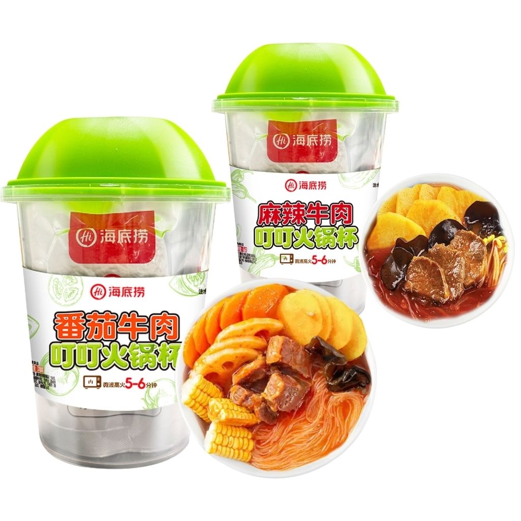 临期特价 海底捞麻辣牛肉番茄牛肉叮叮火锅杯378g方便速食懒人