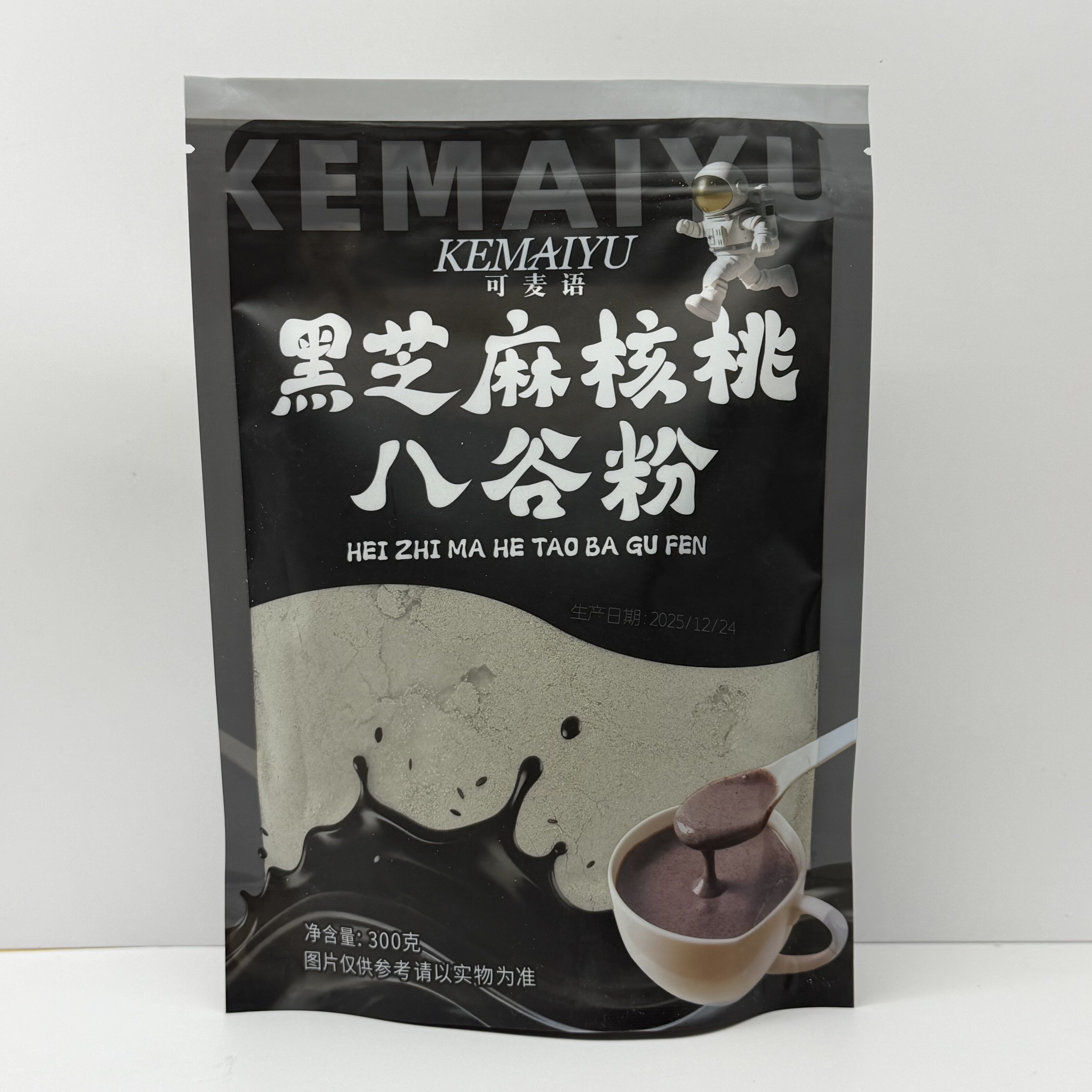 KEMAIYU可麦语黑芝麻核桃八谷粉300g黑豆黑芝麻枸杞桑葚早餐冲饮