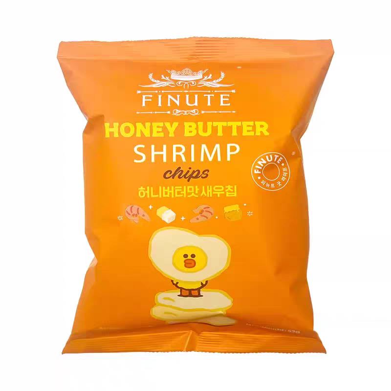 临期特价韩国进口蜂蜜黄油味虾片52g袋装办公休闲追剧零食小吃