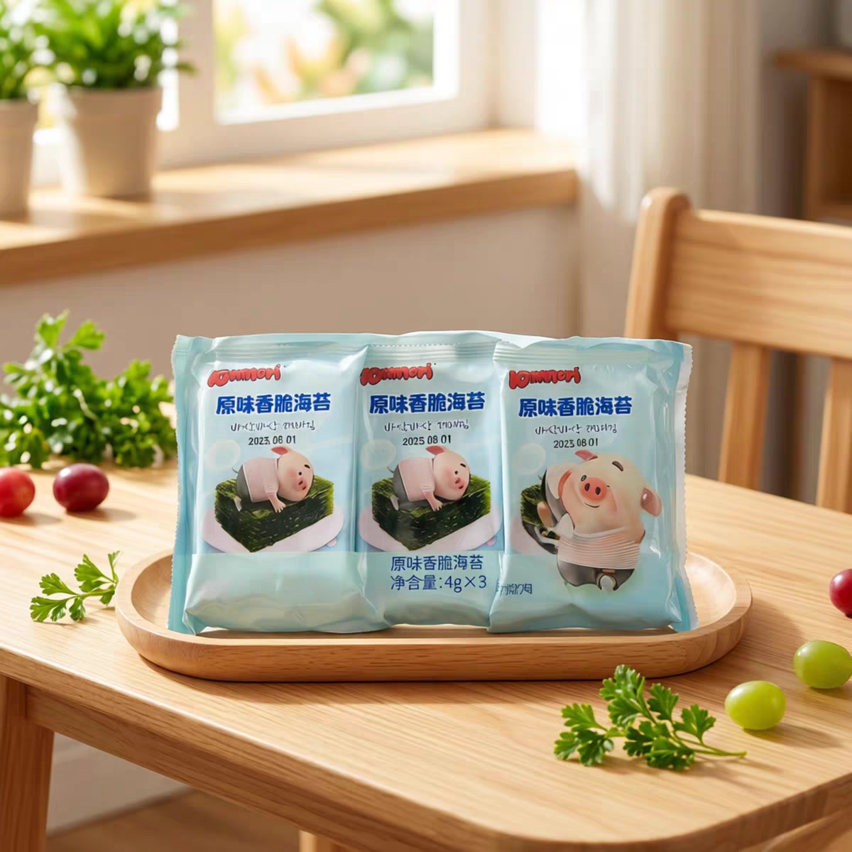 临期清仓 海苔原味4g*3袋休闲儿童紫菜饭团香脆即食小吃零食