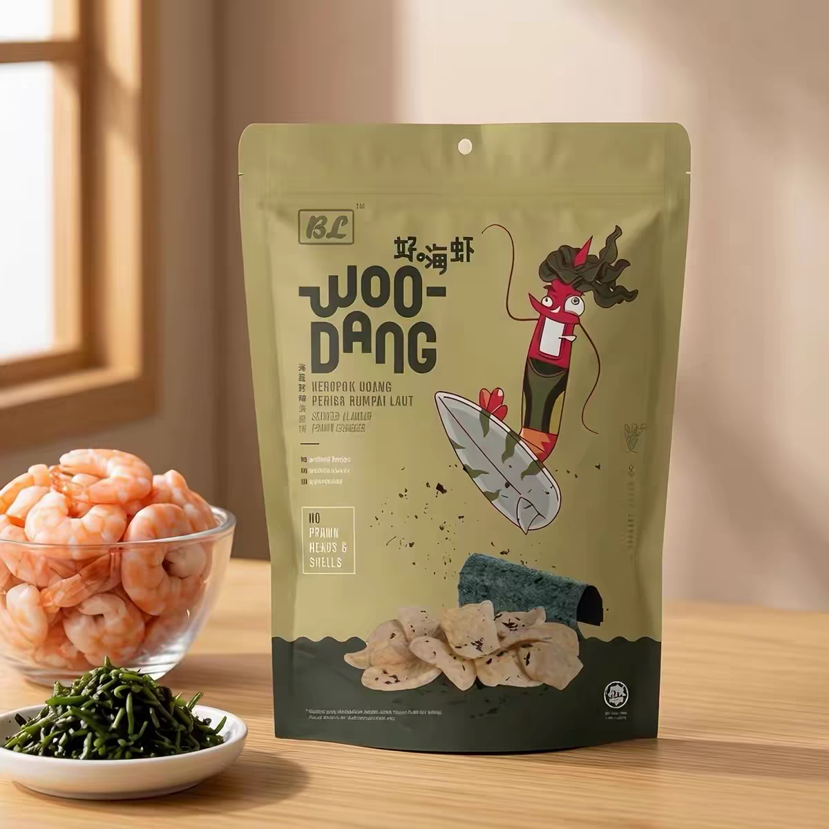 临期特价马来西亚进口海虾饼海苔咸蛋黄70g办公休闲追剧零食小吃