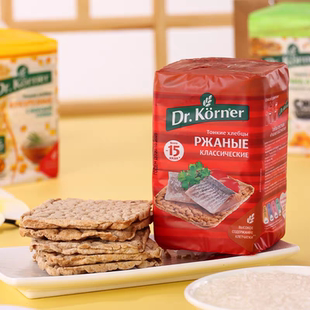 临期特价 俄罗斯进口康纳博士牌七种谷物脆米饼100g营养代餐