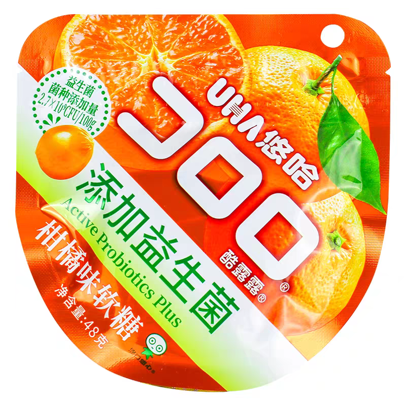 UHA悠哈酷露露果汁软糖48g夹心味觉糖橡皮糖休闲糖果儿童节小零食