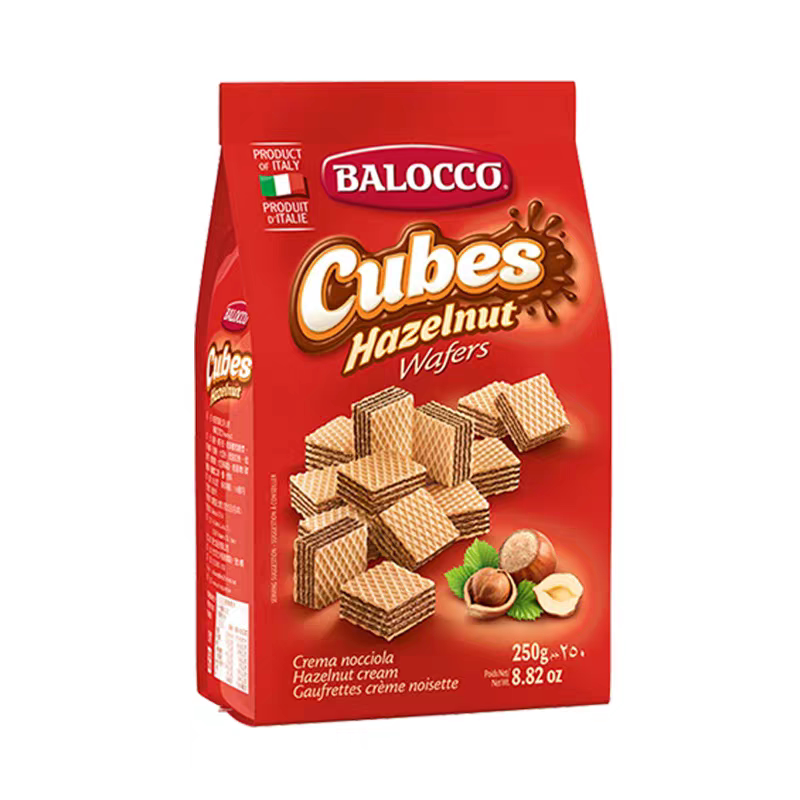 临期特价意大利进口榛仁威化饼干250g袋装休闲零食小吃