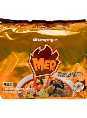 临期特价 三养MEP蒜香辣虾味方便面油炸煮面宵夜速食400g临期特价