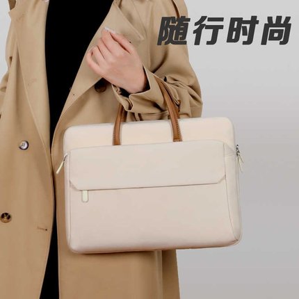 意大利BV女士高级感手提笔记本电脑包适用于戴尔联想14寸华为小米苹果Macbook Air13.3/16英寸时尚通勤公文包