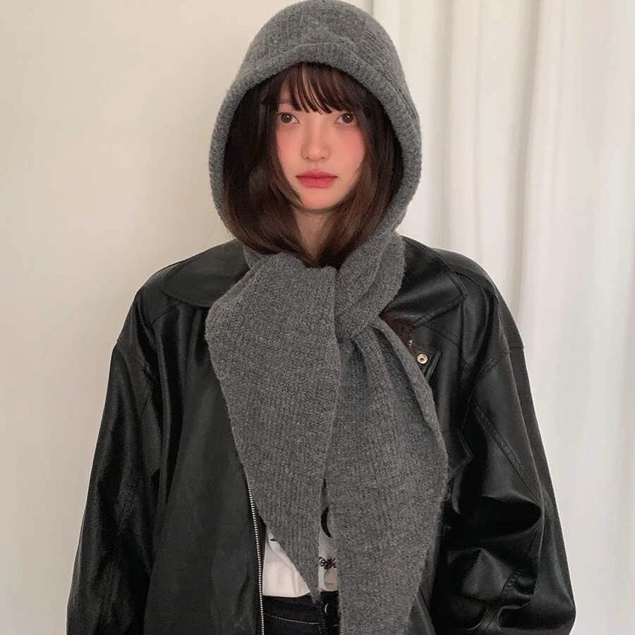 意大利BV女三角巾披肩连帽秋冬季