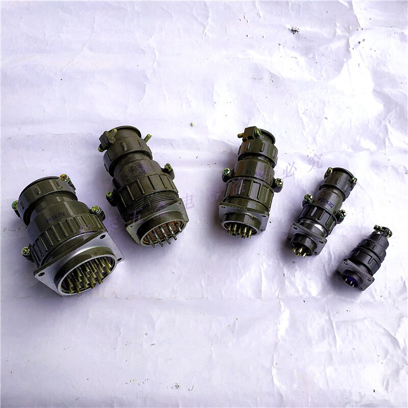 航空插座 P28K航空插头连接器大电流 孔径28mm 粗针4芯6芯7芯