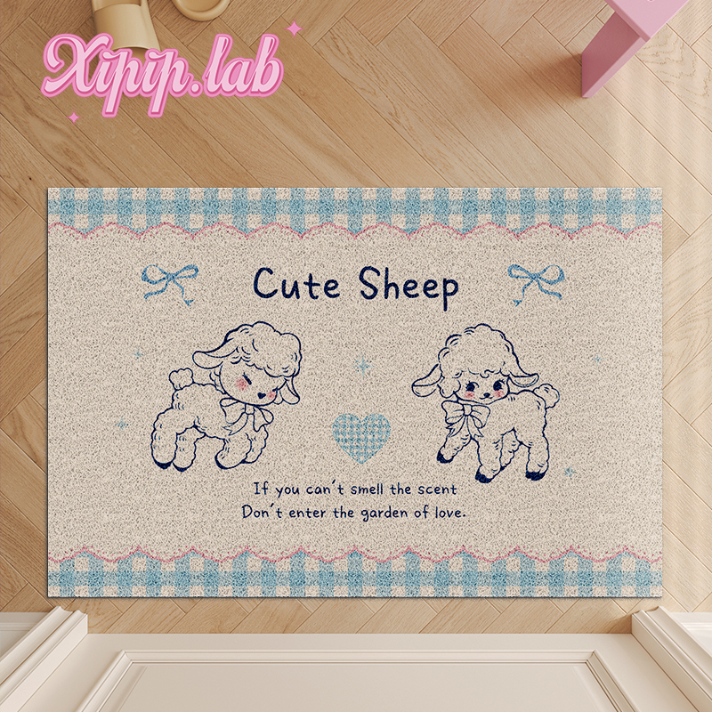 xipiplab可爱少女心家用丝圈地垫出租屋装饰脚垫子耐脏耐磨玄关垫