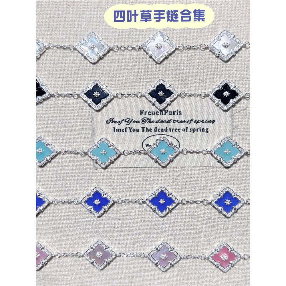 立大福足银990四叶草银饰
