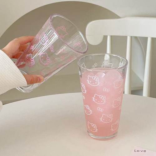 高颜值大容量玻璃杯卡通创意