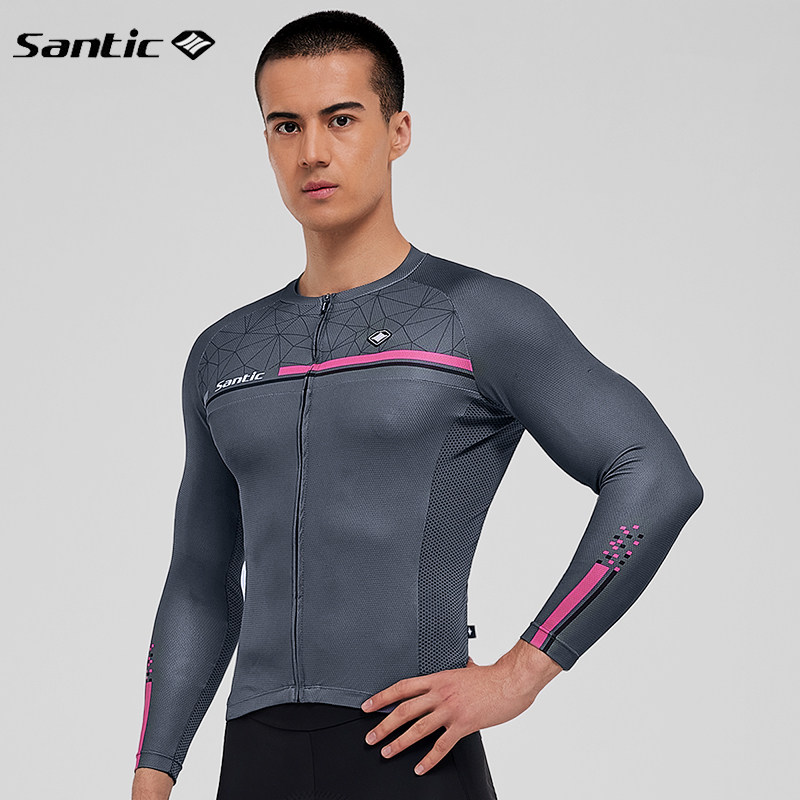 Santic森地客春夏骑行服长袖薄款公路自行车上衣男户外速干单车服
