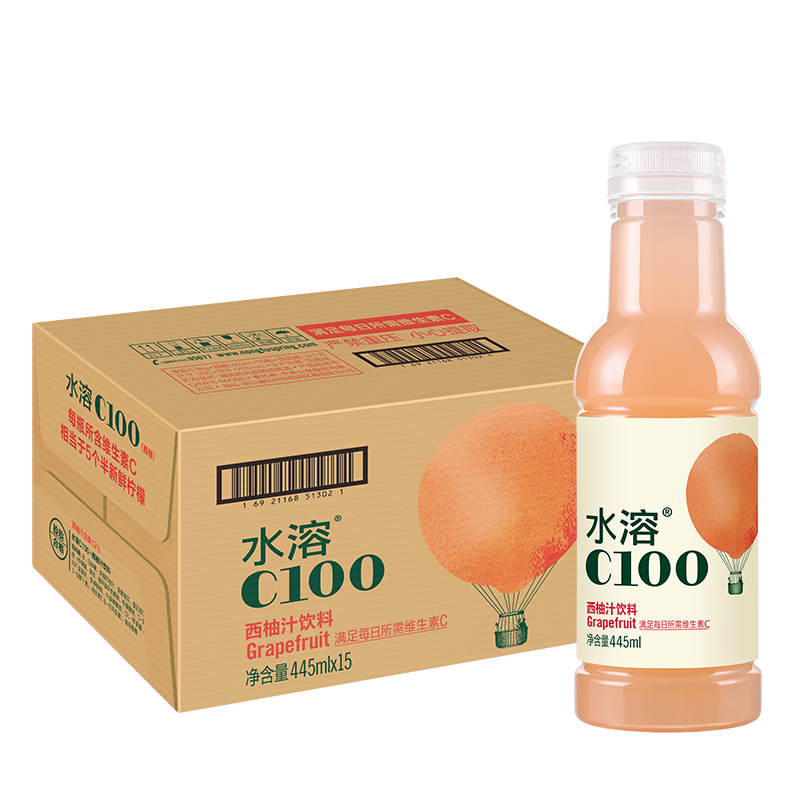 农夫山泉水溶C100西柚味果味饮料