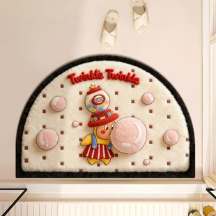 卡通可爱星星人硅藻泥地垫浴室吸水地垫卧室厕所卫生间门口脚垫