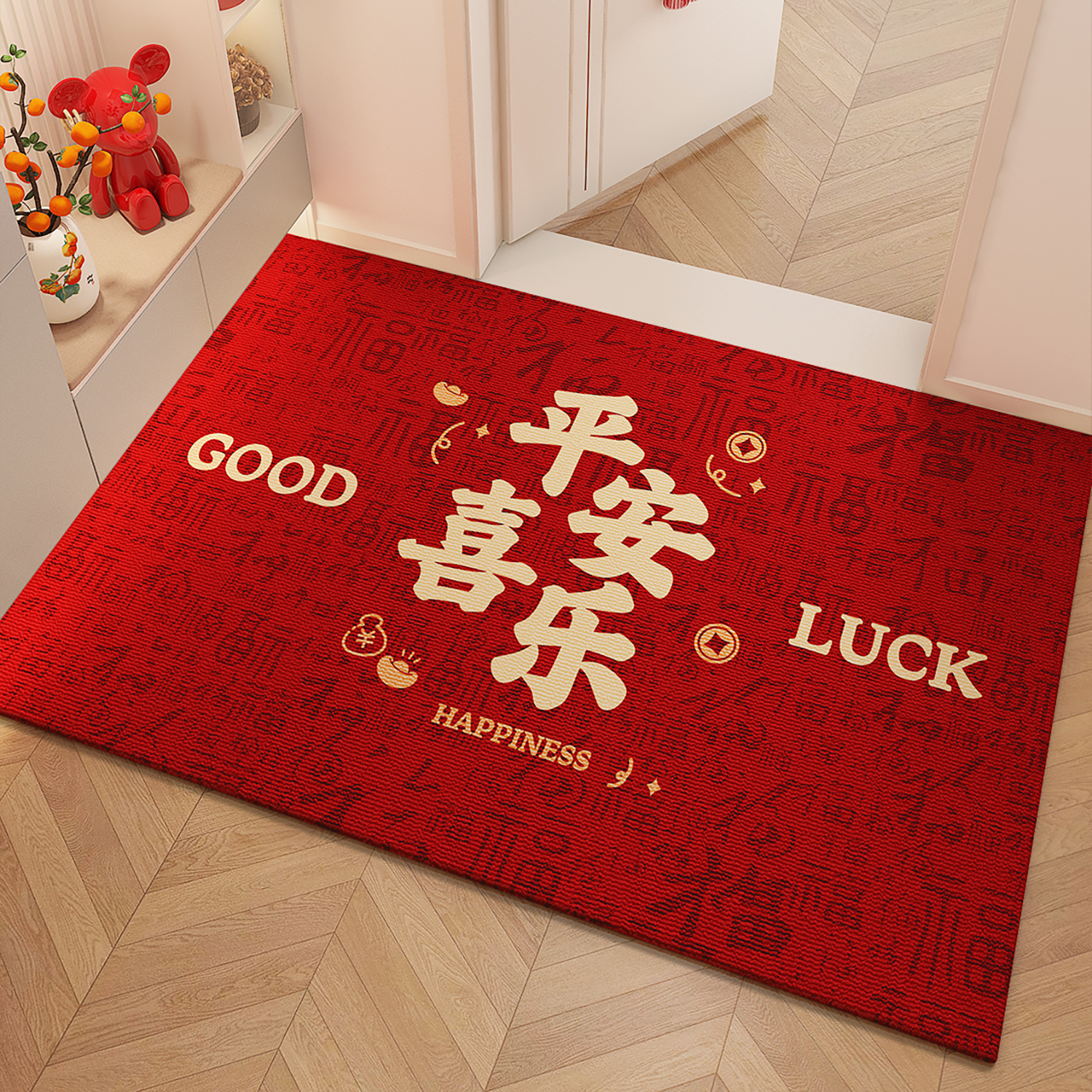 入户门防滑地垫新年进门脚垫新居门口可裁剪耐脏门垫高级玄关地毯