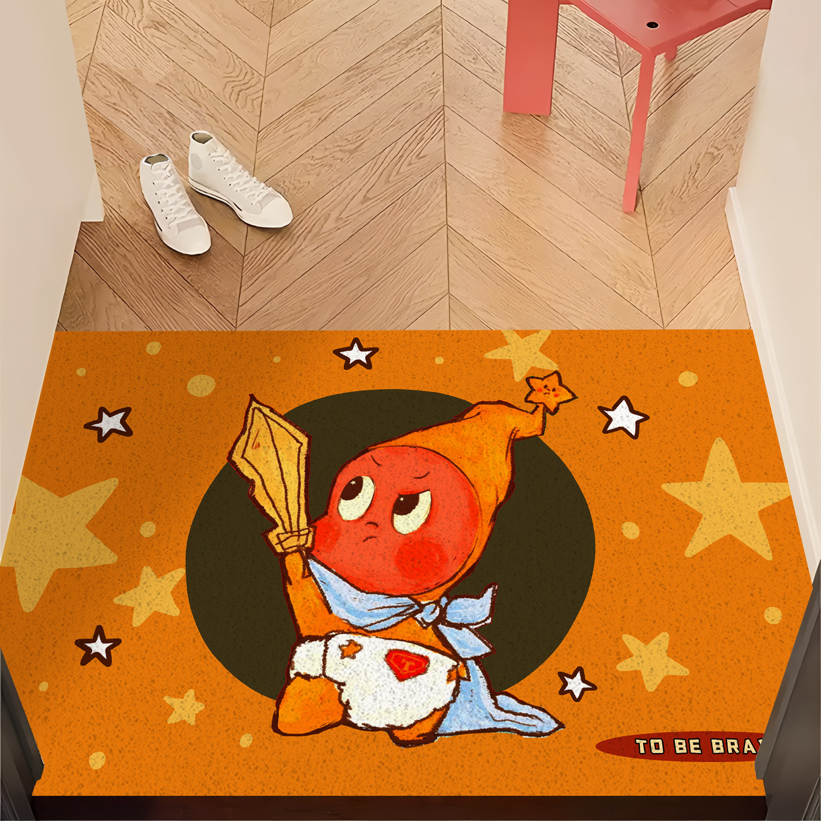卡通星星人可爱高级地垫入户门丝圈铺垫地垫厚实丝圈蹭土玄关脚垫