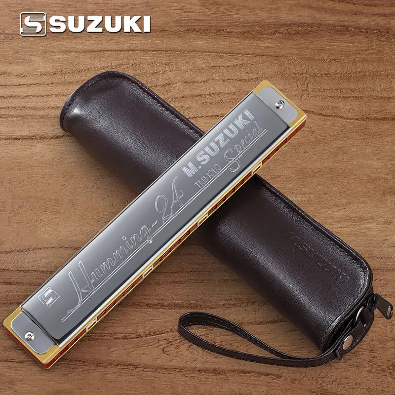 铃木复音口琴24孔哈明日本原装进口Humming-24专业演奏ACFG调成人