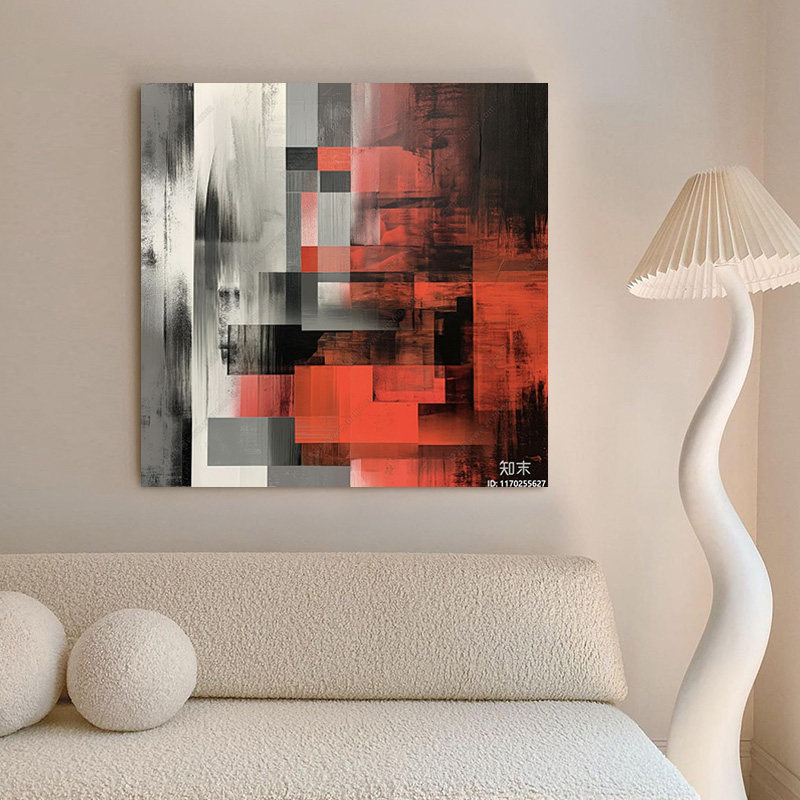 北欧治愈系客厅背景墙简约现代纯手绘艺术抽象涂鸦创意装饰油挂画,家居饰品,油画,淘宝优惠券,粉丝福利购,淘宝优惠卷