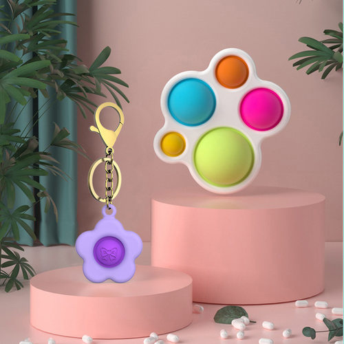 手指泡泡乐减压灭鼠先锋钥匙扣解压玩具fidget simple dimple toy