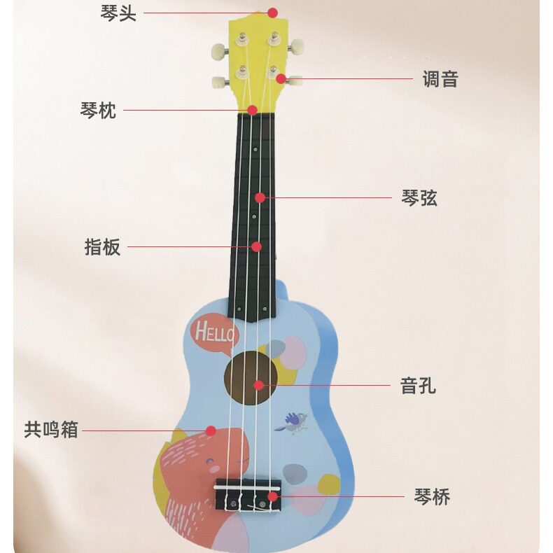 现货新款21木制乐器尤克里里儿童款音乐启蒙玩具迷你早教演奏