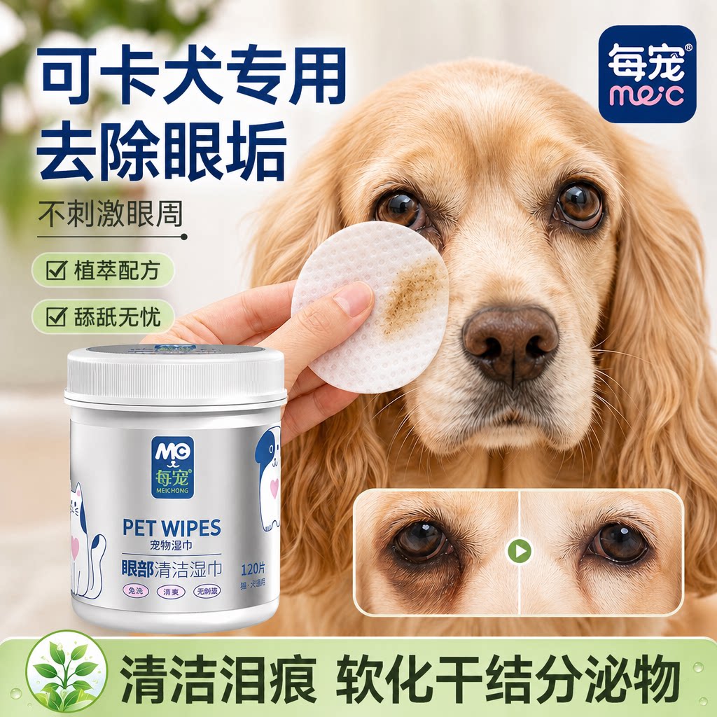 狗狗泪痕清洁湿巾温和去眼垢眼屎