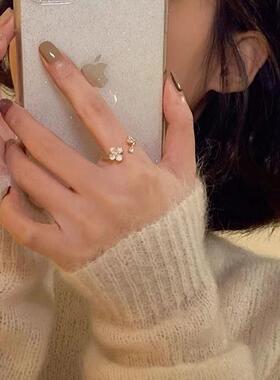 简约立体花朵戒指女ins小众