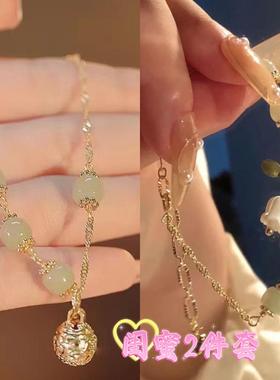 抖音爆款铃兰花手链女轻奢小众