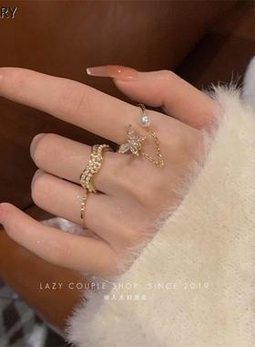 韩版甜美温柔戒指女ins小