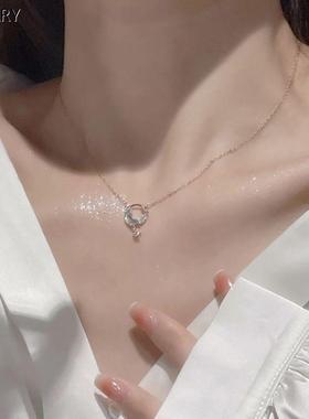 星辰揽月项链女锁骨链轻奢小众